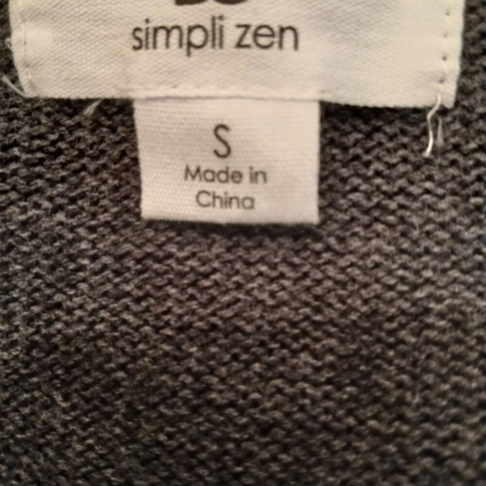 DG Simpli Zen Women's Multicolor Knit Open Cardigan Cozycore Vest Size Small - Picture 3 of 8